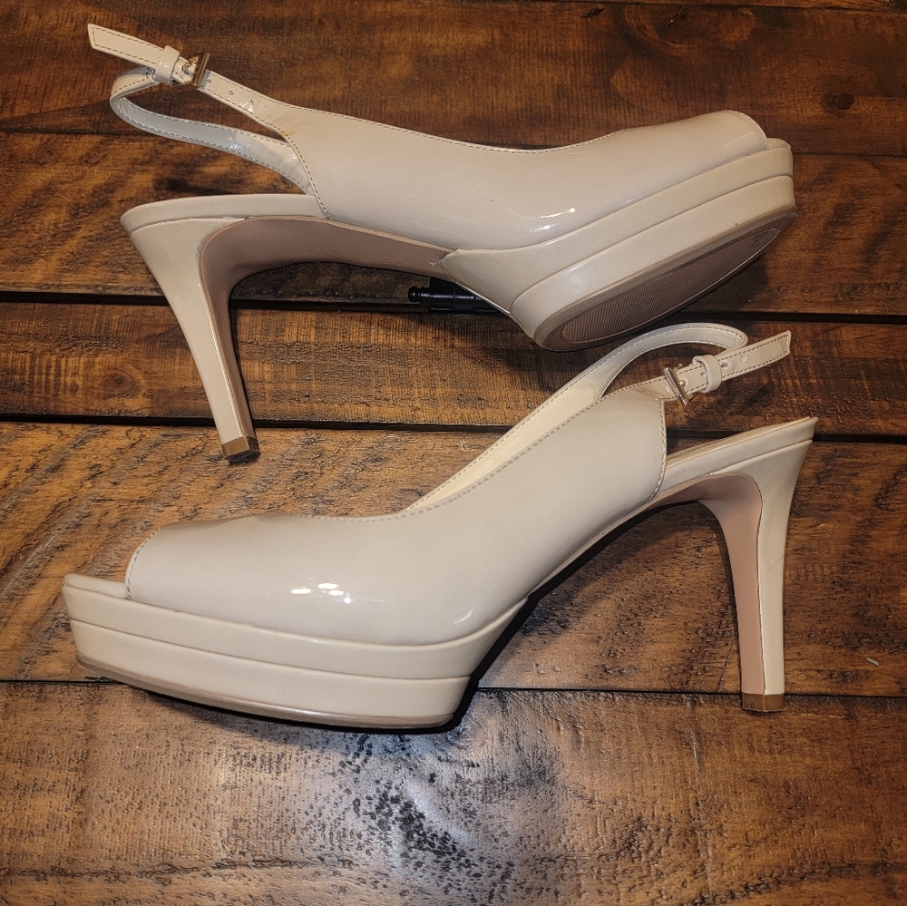 Nine West Slingback Peep Toe Heels